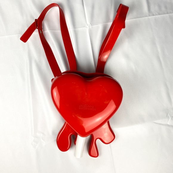 Mini Melissa Bag Jelly Pop Melting Heart Red - Picture 3 of 11